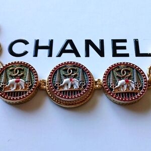 CHANEL Vintage Button Bracelet